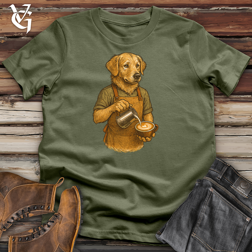 Viking Goods Doggy Barista Tee Military Green / L