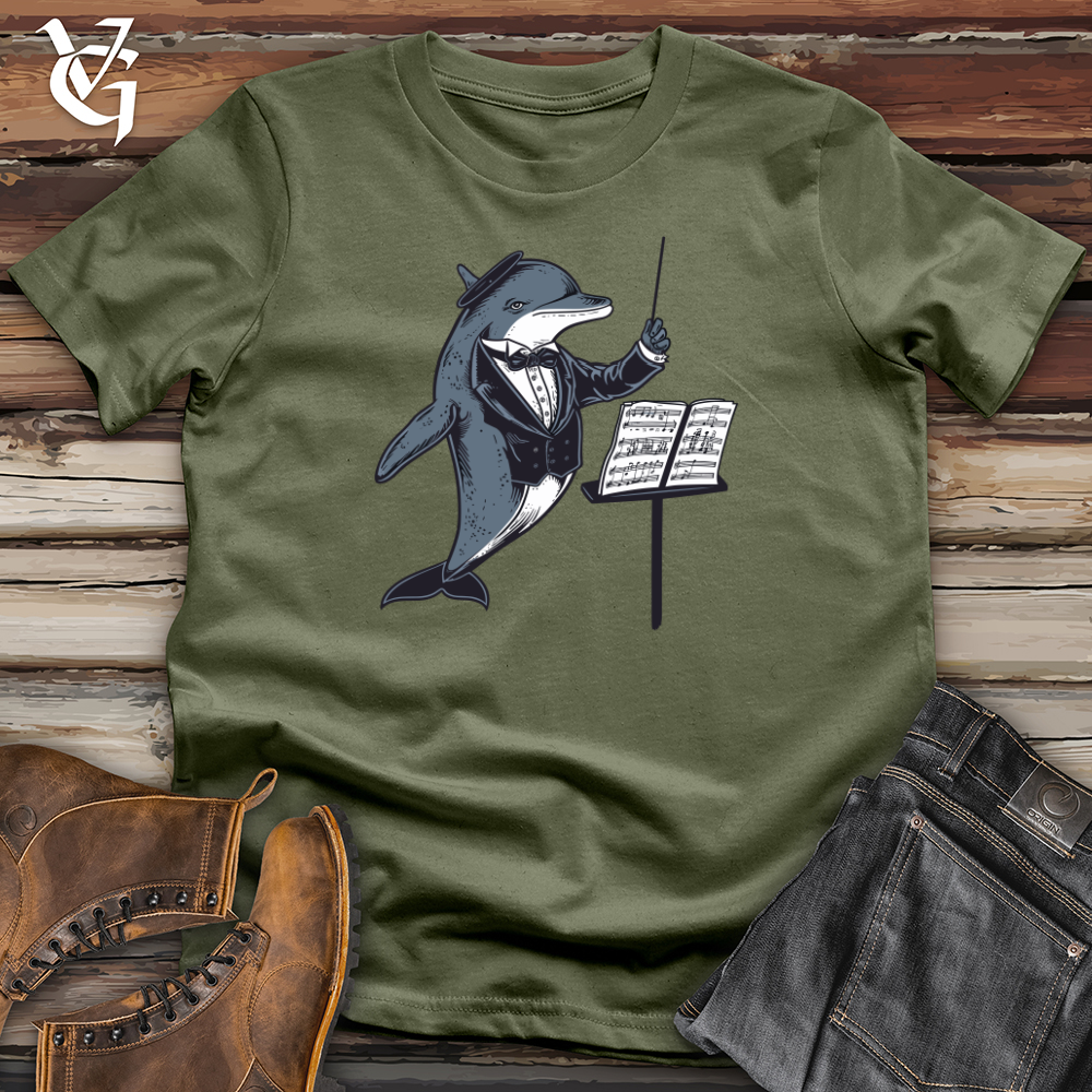 Viking Goods Dolphin Maestro Elegance Softstyle Tee Military Green / L