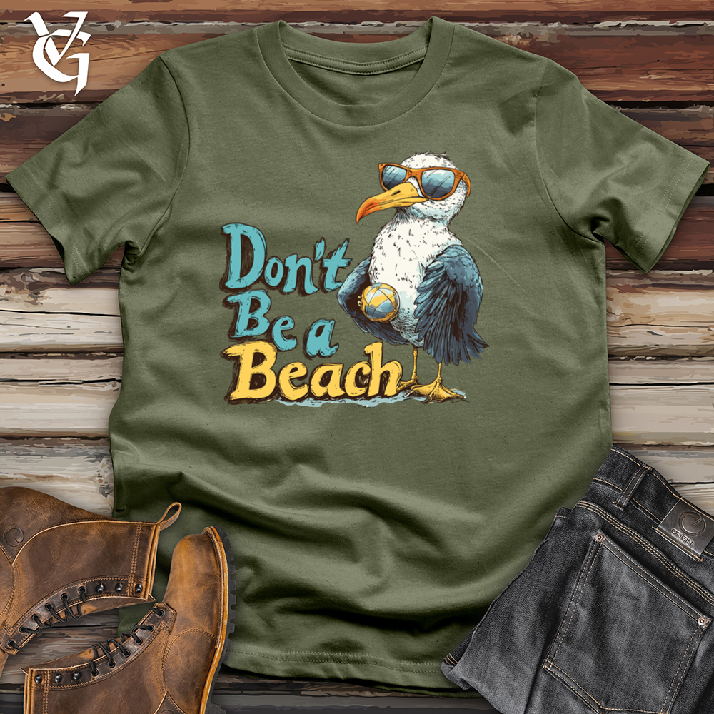 Viking Goods Don't Be a Beach Seagull Softstyle Tee Military Green / L
