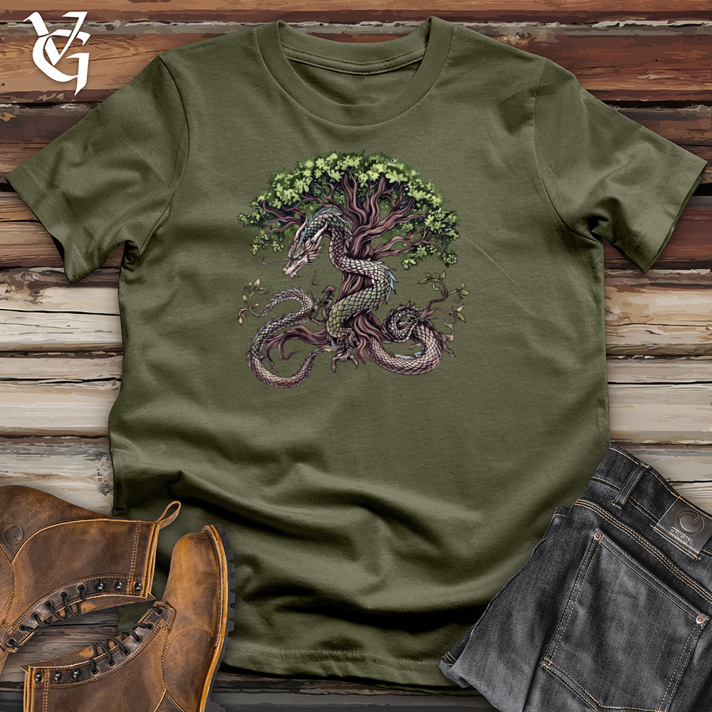 Viking Goods Dragon Arbor Embrace Cotton Tee Military Green / L