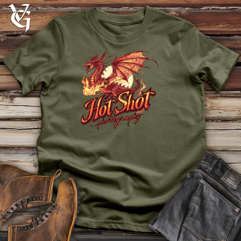 Viking Goods Dragon Flame Artistry Cotton Tee Military Green / L