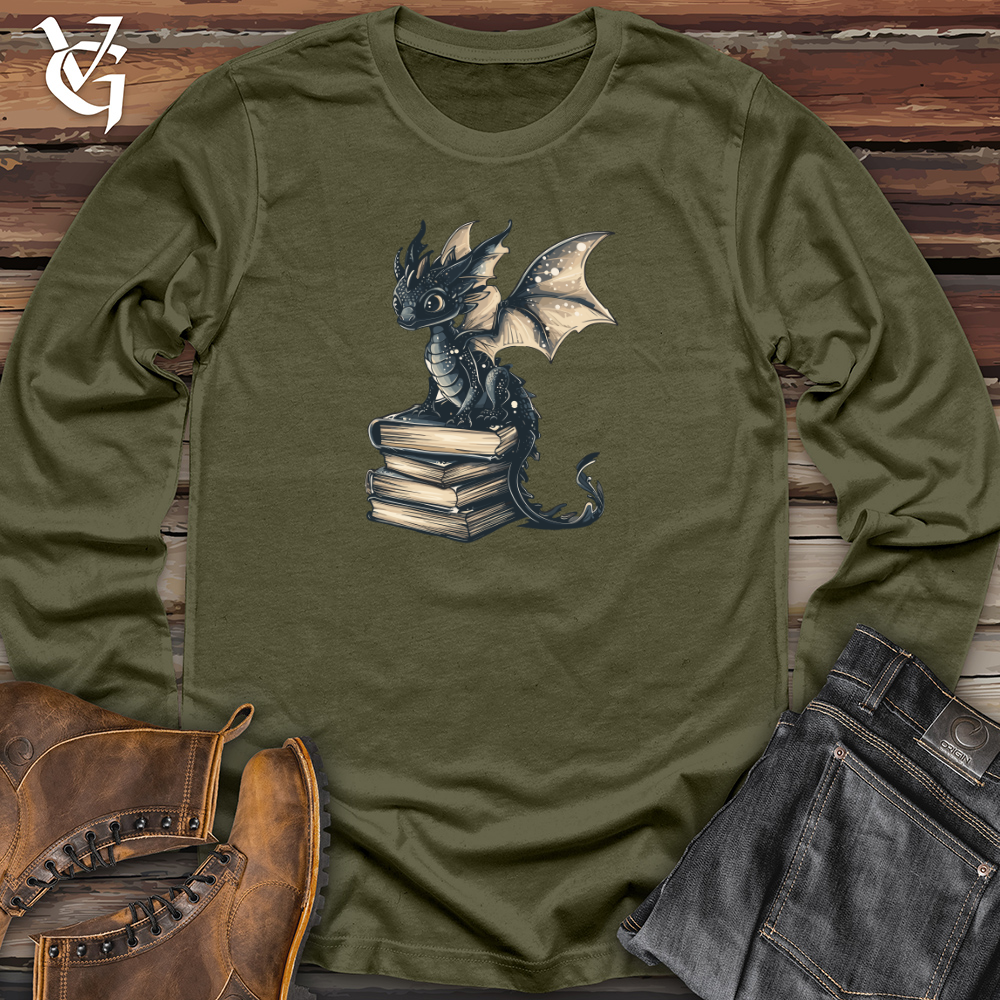 Viking Goods Dragon Scholar Tales Long Sleeve Military Green / L