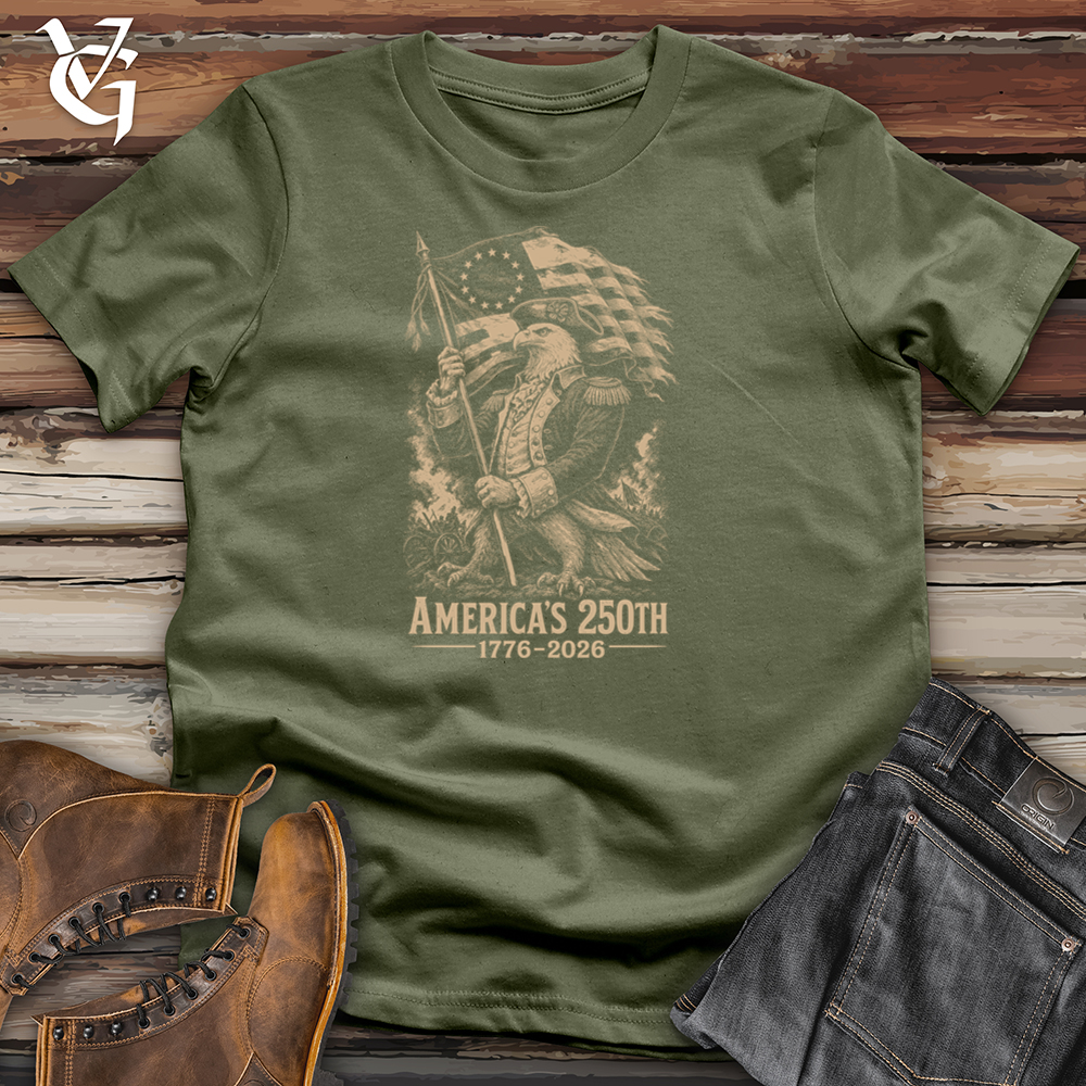 Viking Goods Eagle Flag Holder Softstyle Tee Military Green / L