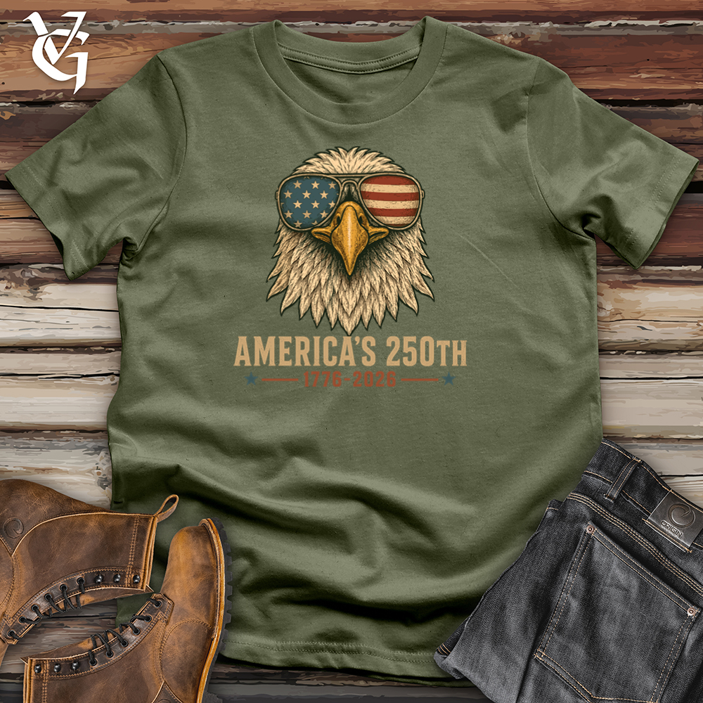 Viking Goods Eagle Patriotic Sunglasses Softstyle Tee Military Green / L