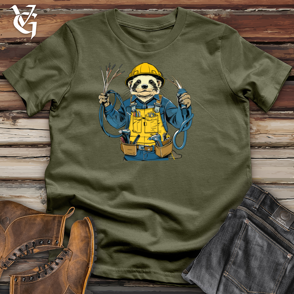 Viking Goods Electrifying Ferret Fixer Cotton Tee Military Green / L