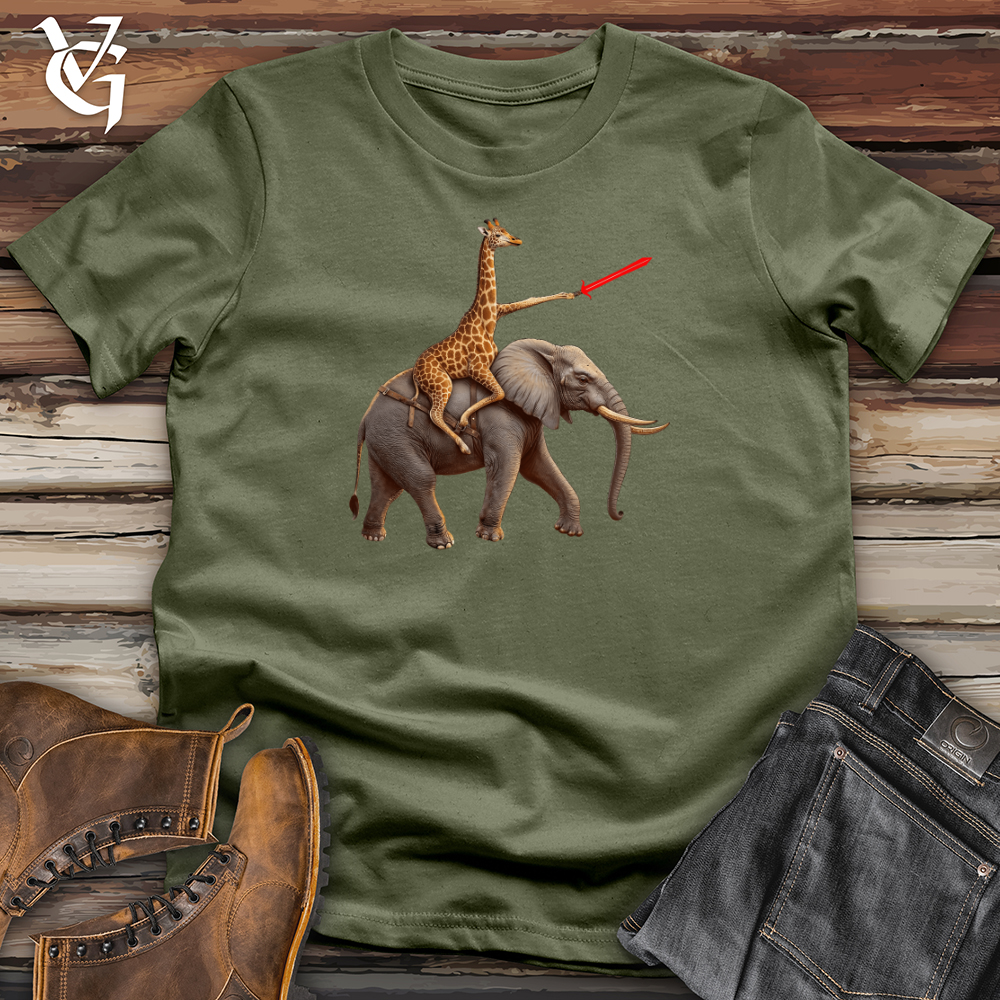 Viking Goods Elephant Giraffe Calvary Softstyle Tee Military Green / L