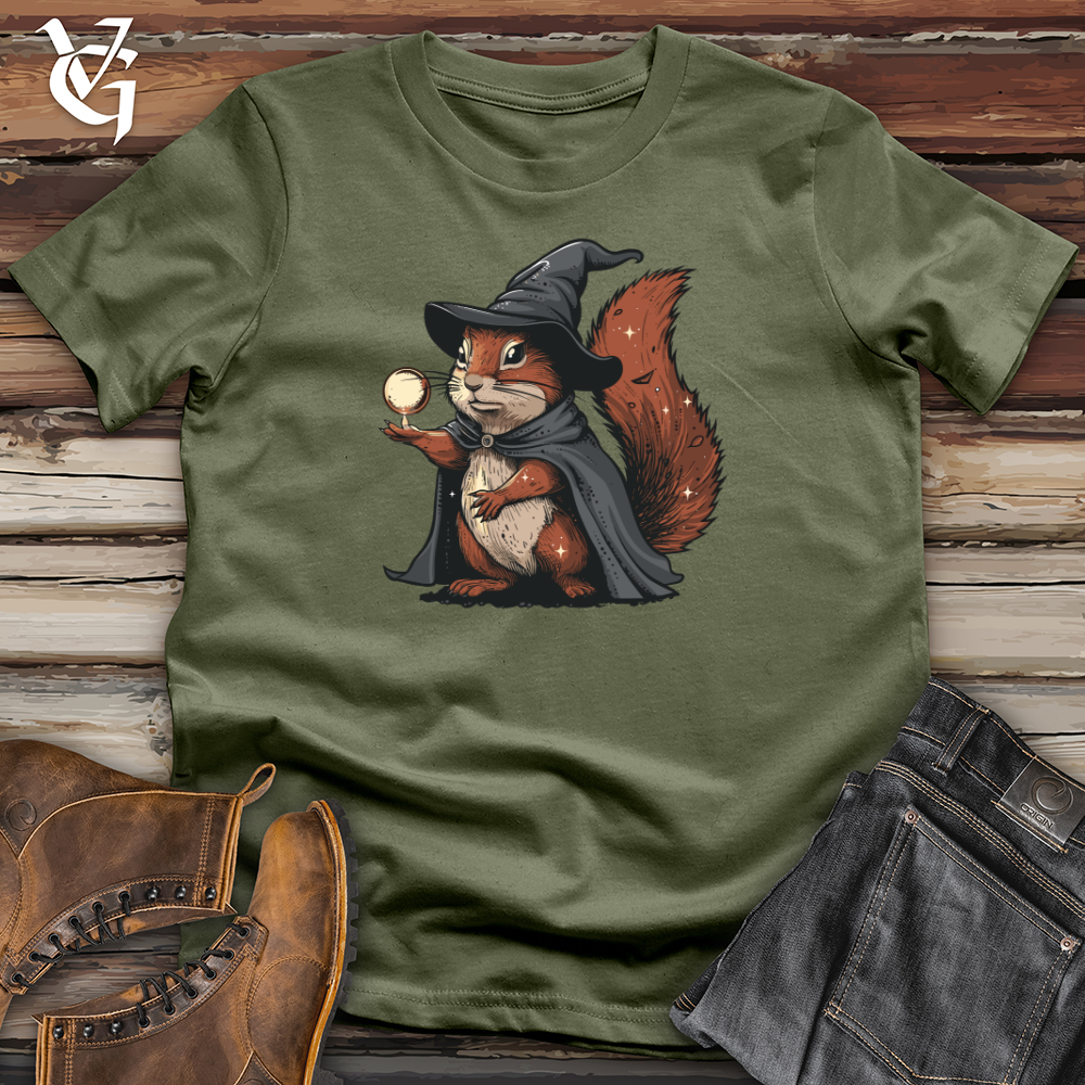 Viking Goods Enchanted Squirrel Sorcerer Softstyle Tee Military Green / L