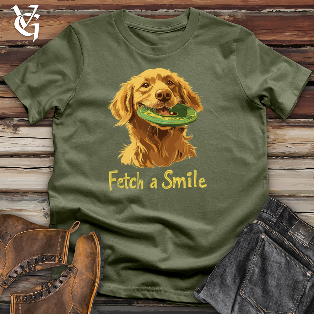 Viking Goods Fetch A Smile Softstyle Tee Military Green / L