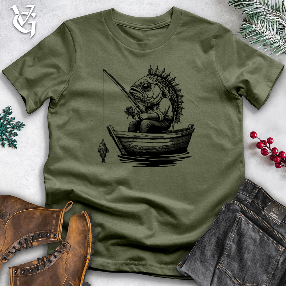 Viking Goods Fish Boat Softstyle Tee Military Green / L