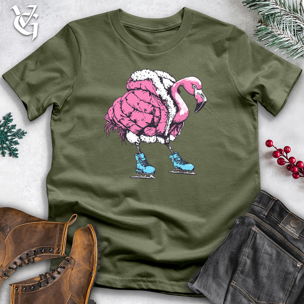 Viking Goods Flamingo Skates Softstyle Tee Military Green / L