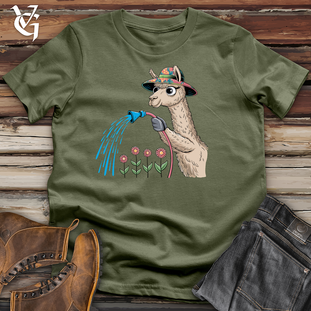 Viking Goods Floral Care Softstyle Tee Military Green / L
