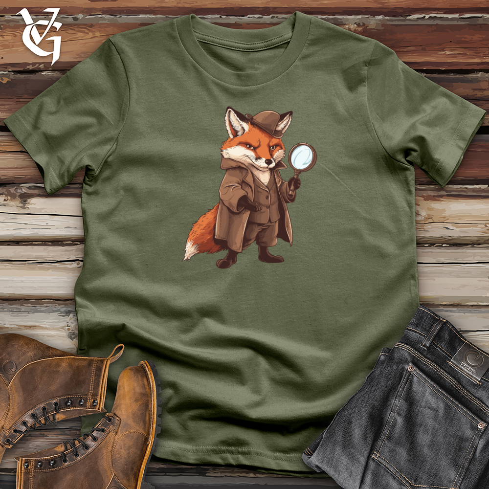 Viking Goods Fox Detective Mystery Softstyle Tee Military Green / L