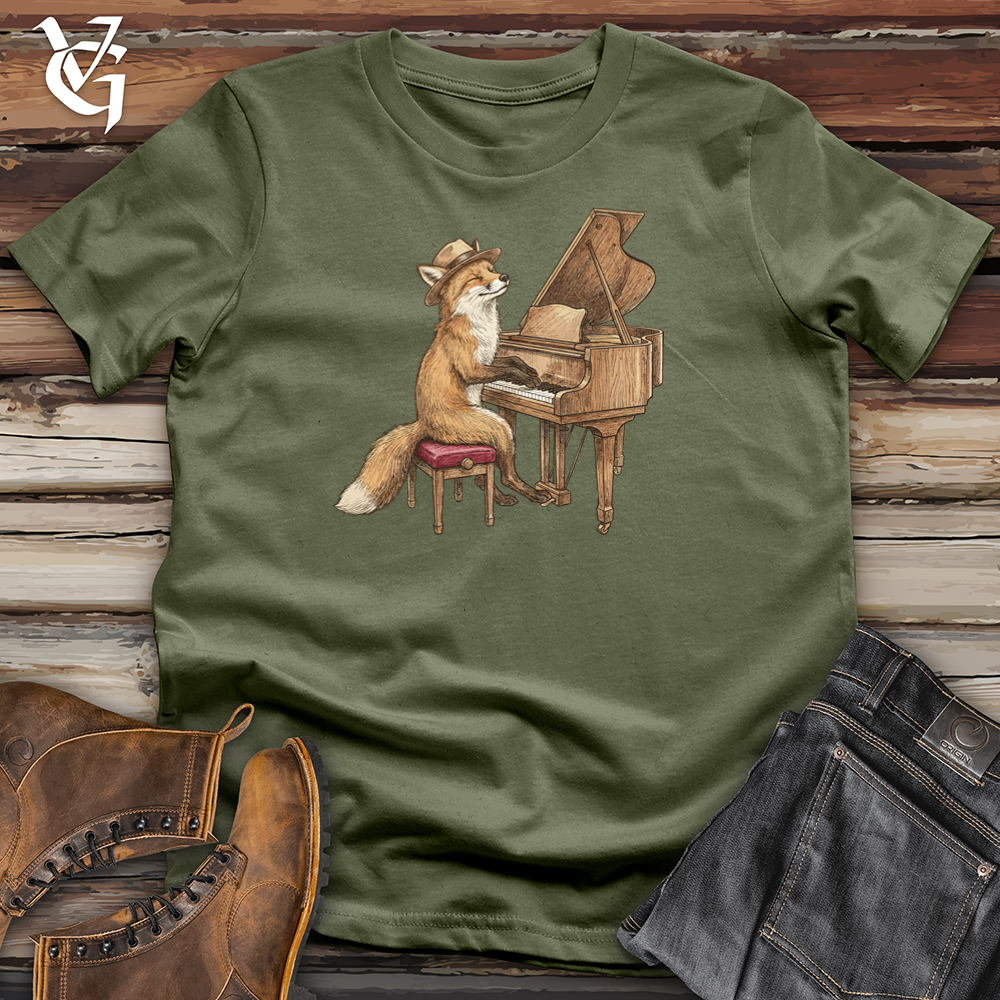 Viking Goods Fox Pianist Tee Military Green / L