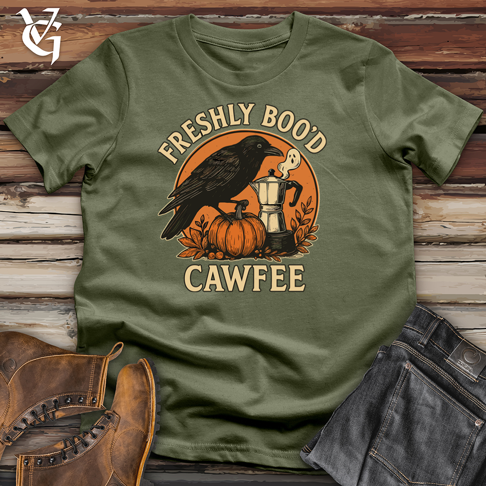 Viking Goods Freshly Boo'd Cawfee Softstyle Tee Military Green / L