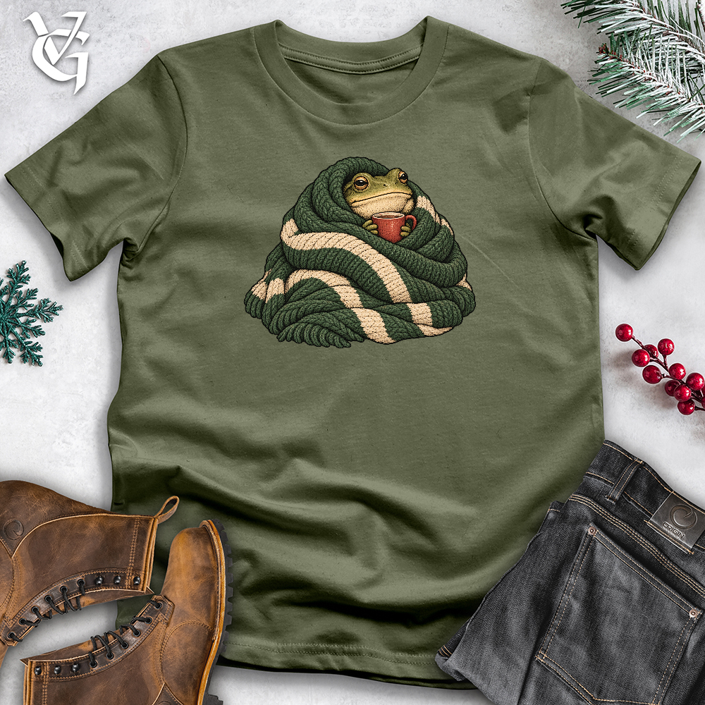 Viking Goods Frog Cozy Blanket Softstyle Tee Military Green / L