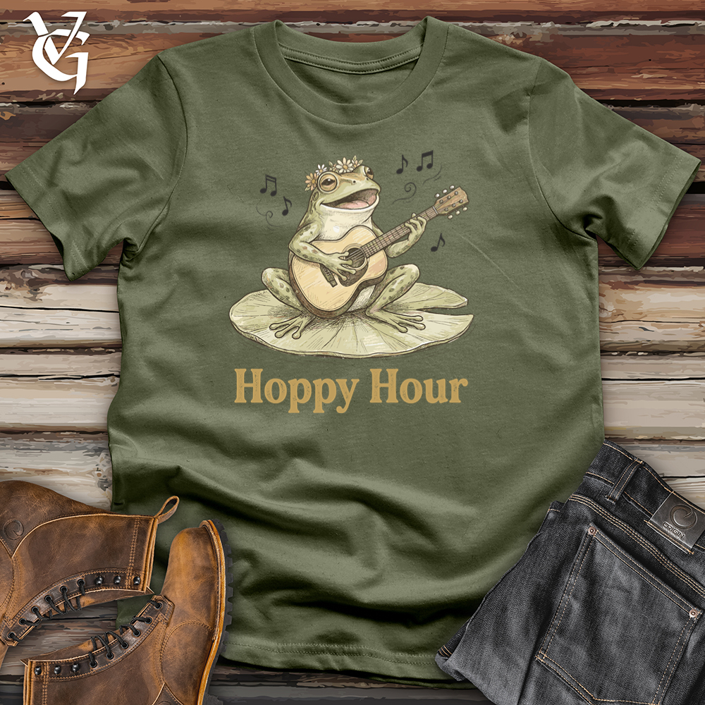 Viking Goods Frog Hoppy Hour Tee Military Green / L