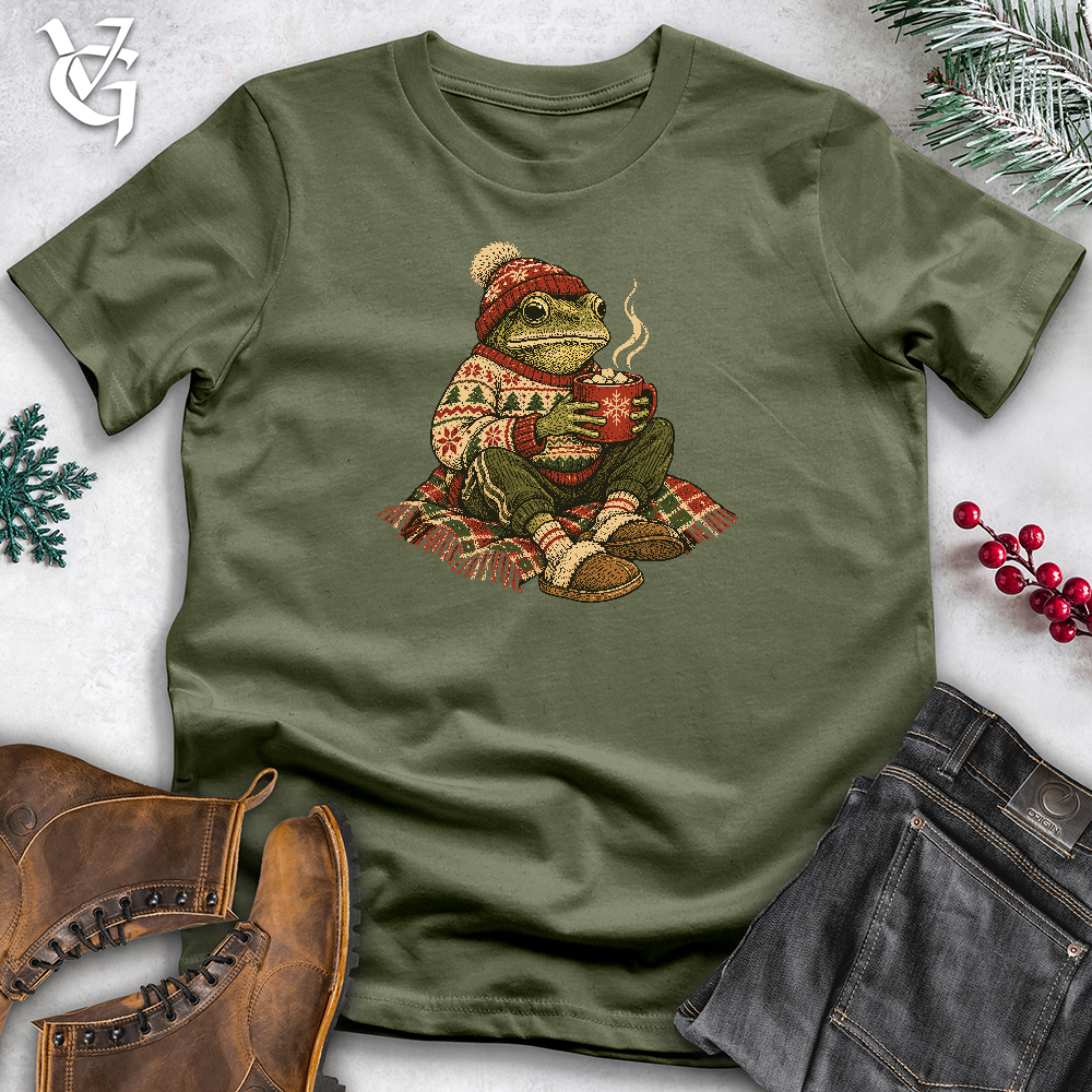 Viking Goods Frog Hot Chocolate Softstyle Tee Military Green / L