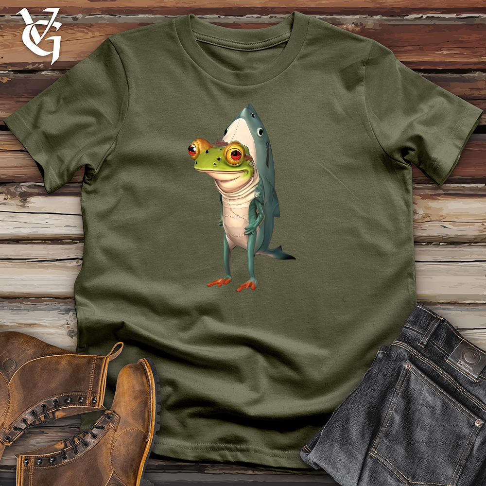 Viking Goods Frog Shark Cotton Tee Military Green / L