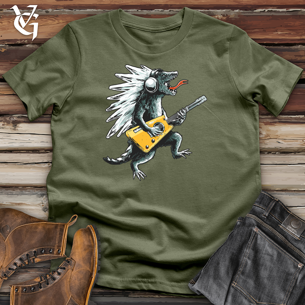 Viking Goods Frost Dragon Guitarist Softstyle Tee Military Green / L