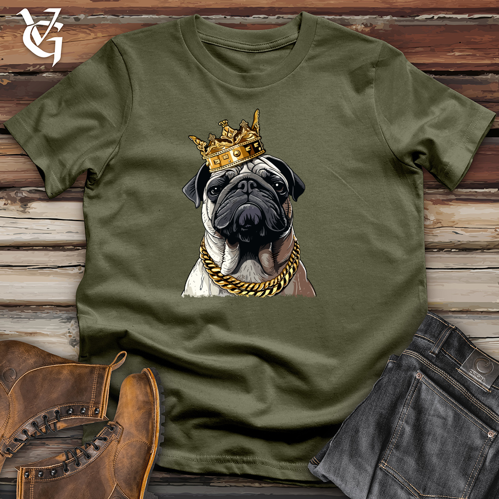 Viking Goods Gangster Pug Cotton Tee Military Green / L