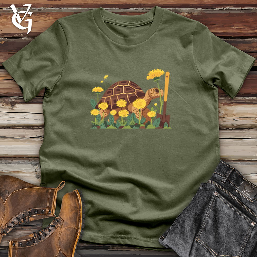 Viking Goods Gardening Tortoise Softstyle Tee Military Green / L