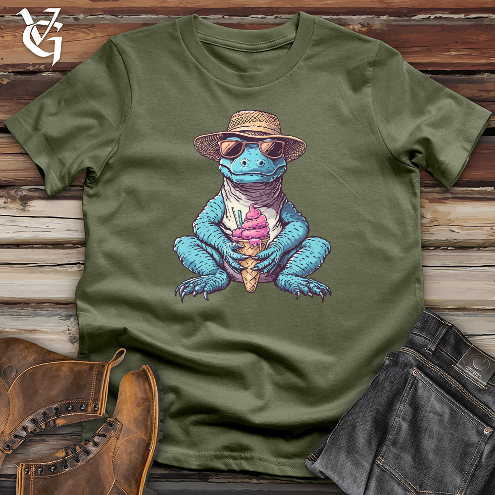 Viking Goods Gecko Summer Treat Softstyle Tee Military Green / L