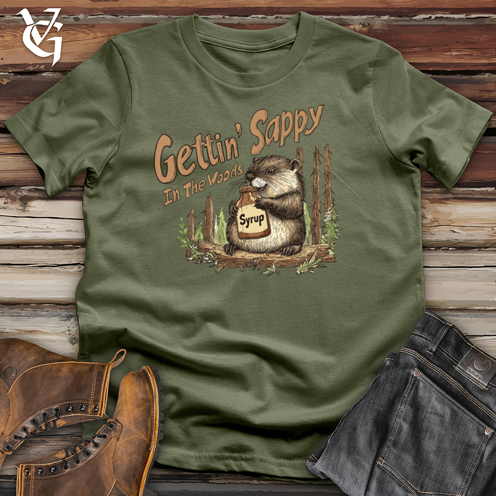 Viking Goods Gettin' Sappy in the Woods Softstyle Tee Military Green / L