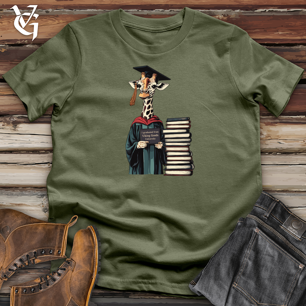 Viking Goods Giraffe Graduate Softstyle Tee Military Green / L