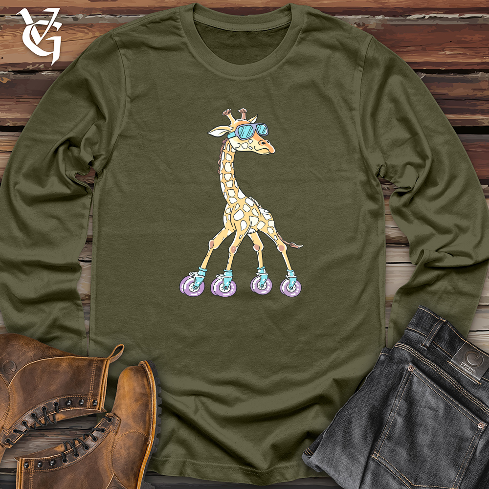 Viking Goods Giraffe Skating Long Sleeve Military Green / L