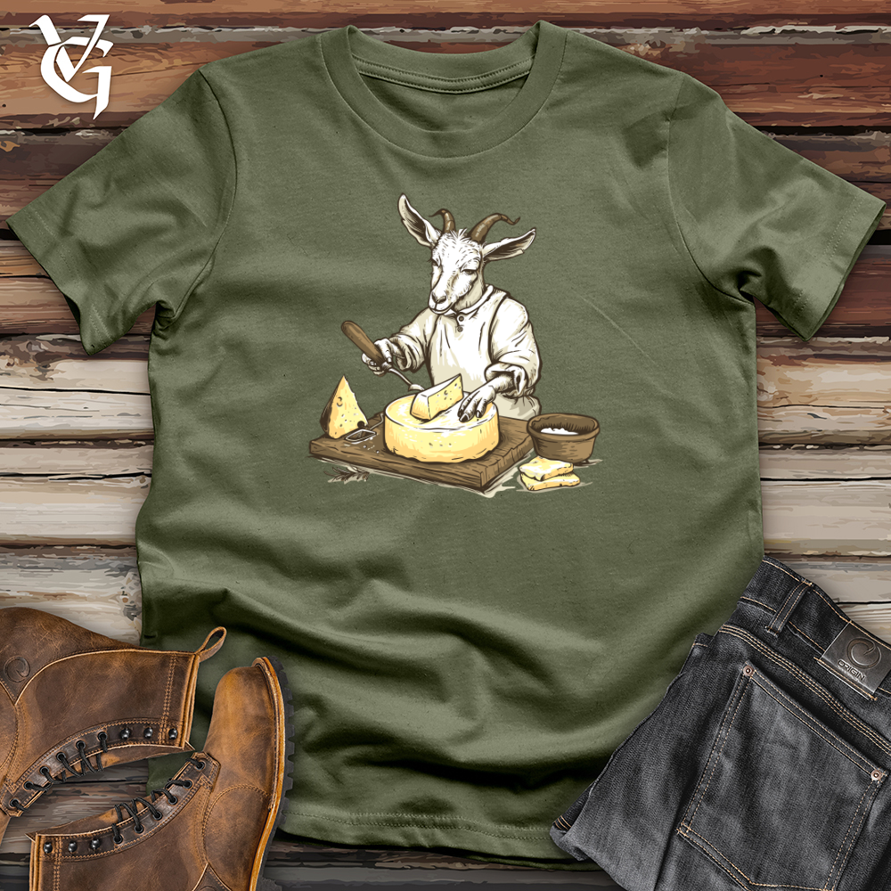 Viking Goods Goat Cheese Connoisseur Softstyle Tee Military Green / L
