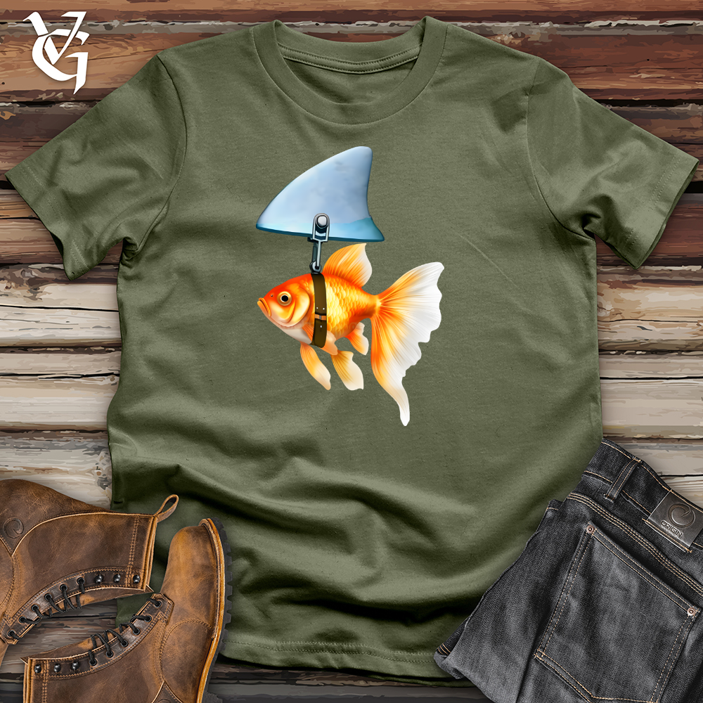 Viking Goods Goldfish Shark Tee Military Green / L