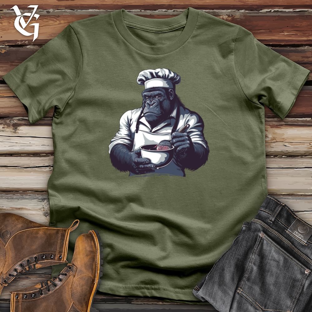 Viking Goods Gorilla Gourmet Chef Softstyle Tee Military Green / L