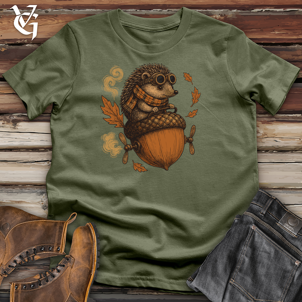 Viking Goods Hedgehog Acorn Helicopter Tee Military Green / L