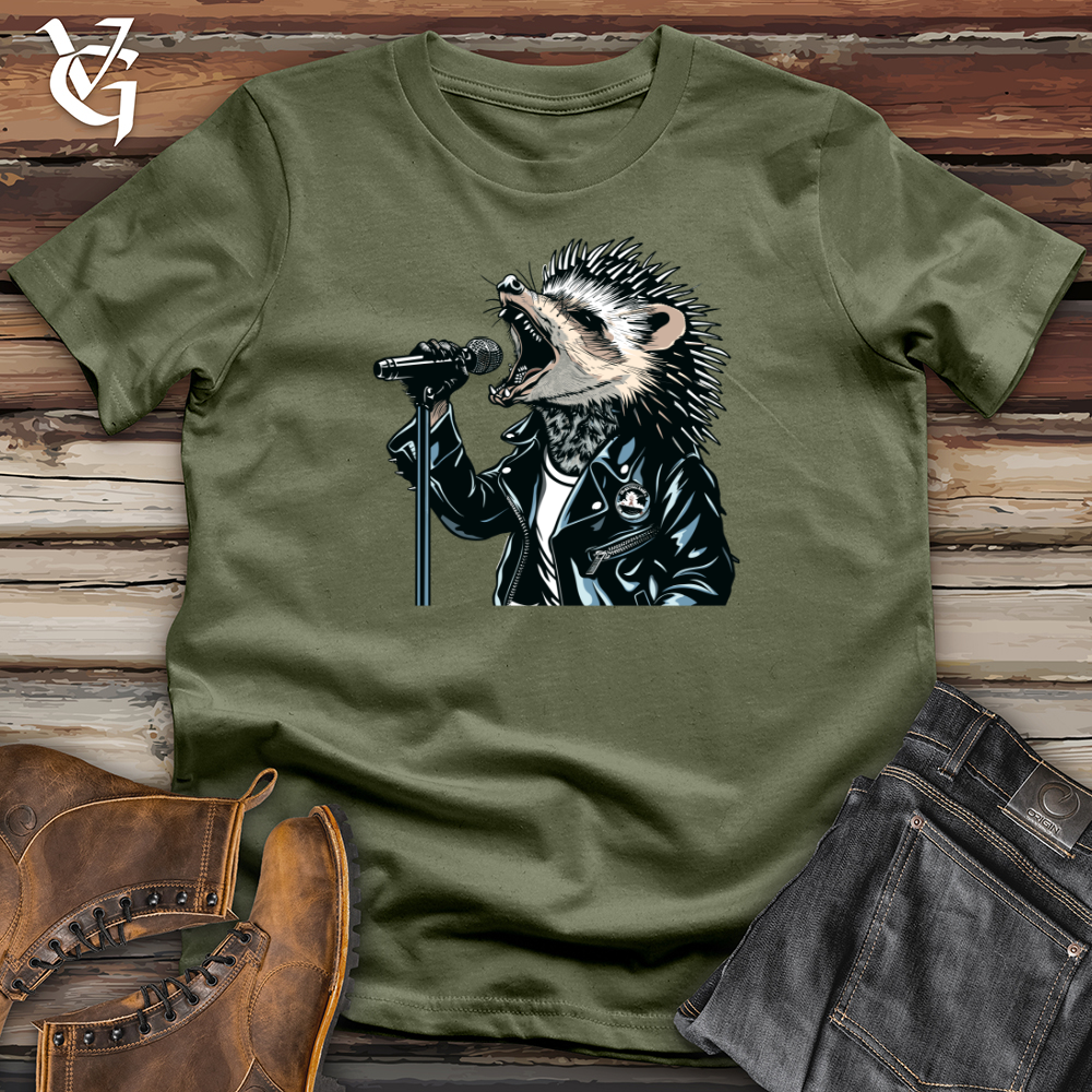 Viking Goods Hedgehog Punk Vocalist Softstyle Tee Military Green / L