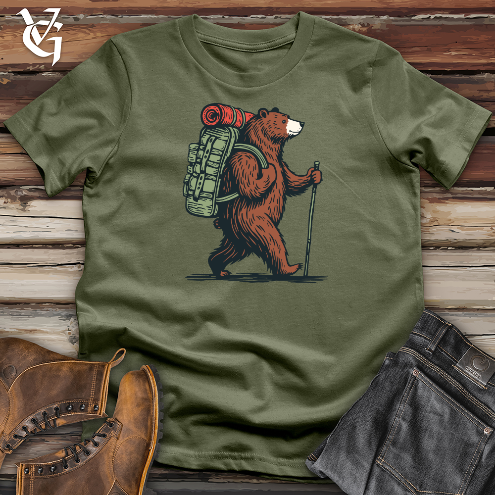 Viking Goods Hiking Bear Softstyle Tee Military Green / L