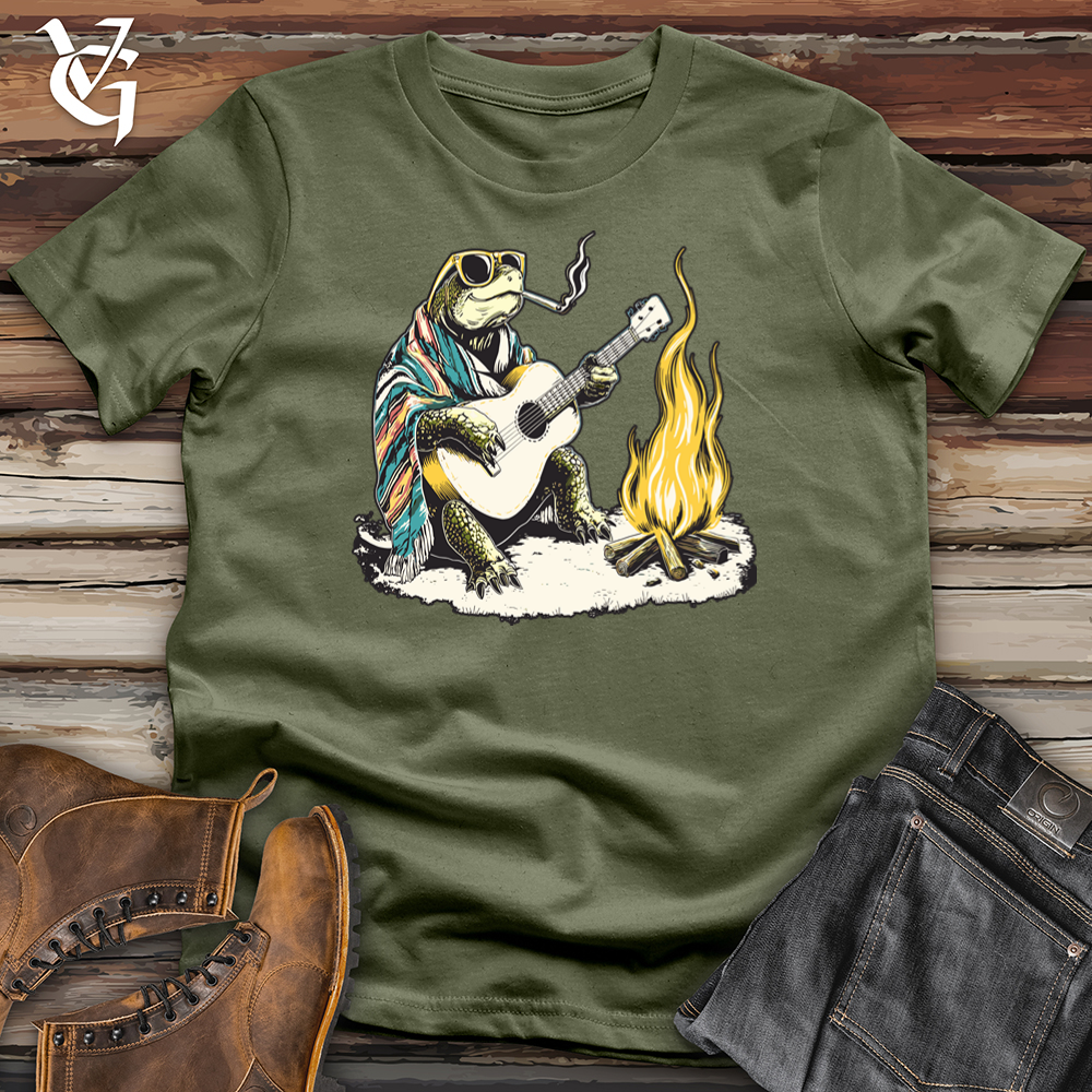Viking Goods Hippy Turtle Softstyle Tee Military Green / L