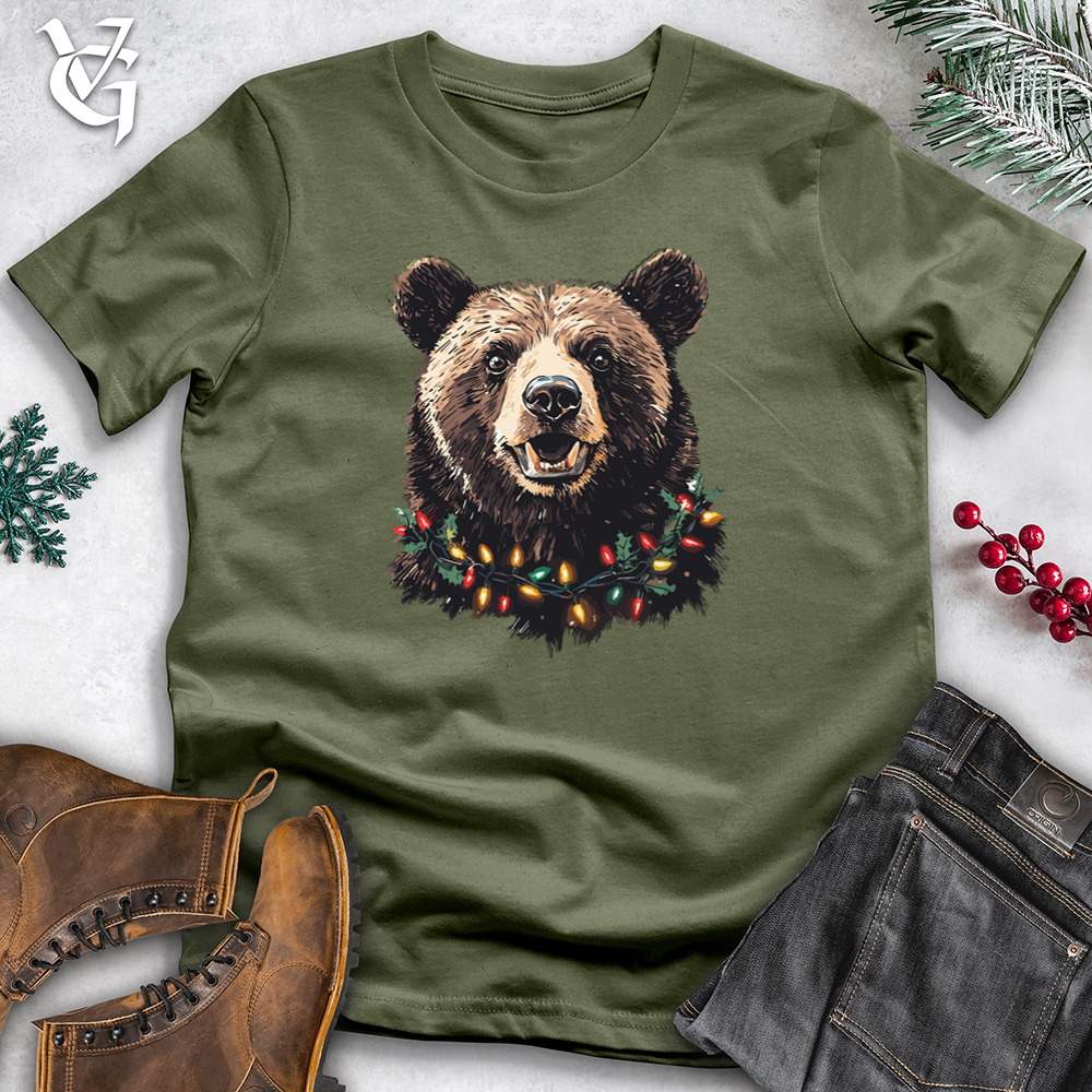 Viking Goods Holly Bear Softstyle Tee Military Green / L