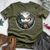 Viking Goods Horned Twin Dragons Cotton Tee Military Green / L