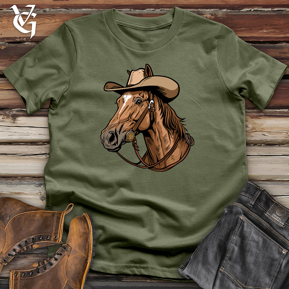 Viking Goods Horse Cowboy Softstyle Tee Military Green / L