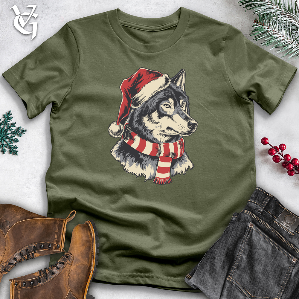 Viking Goods Husky With Scarf Tee Military Green / L