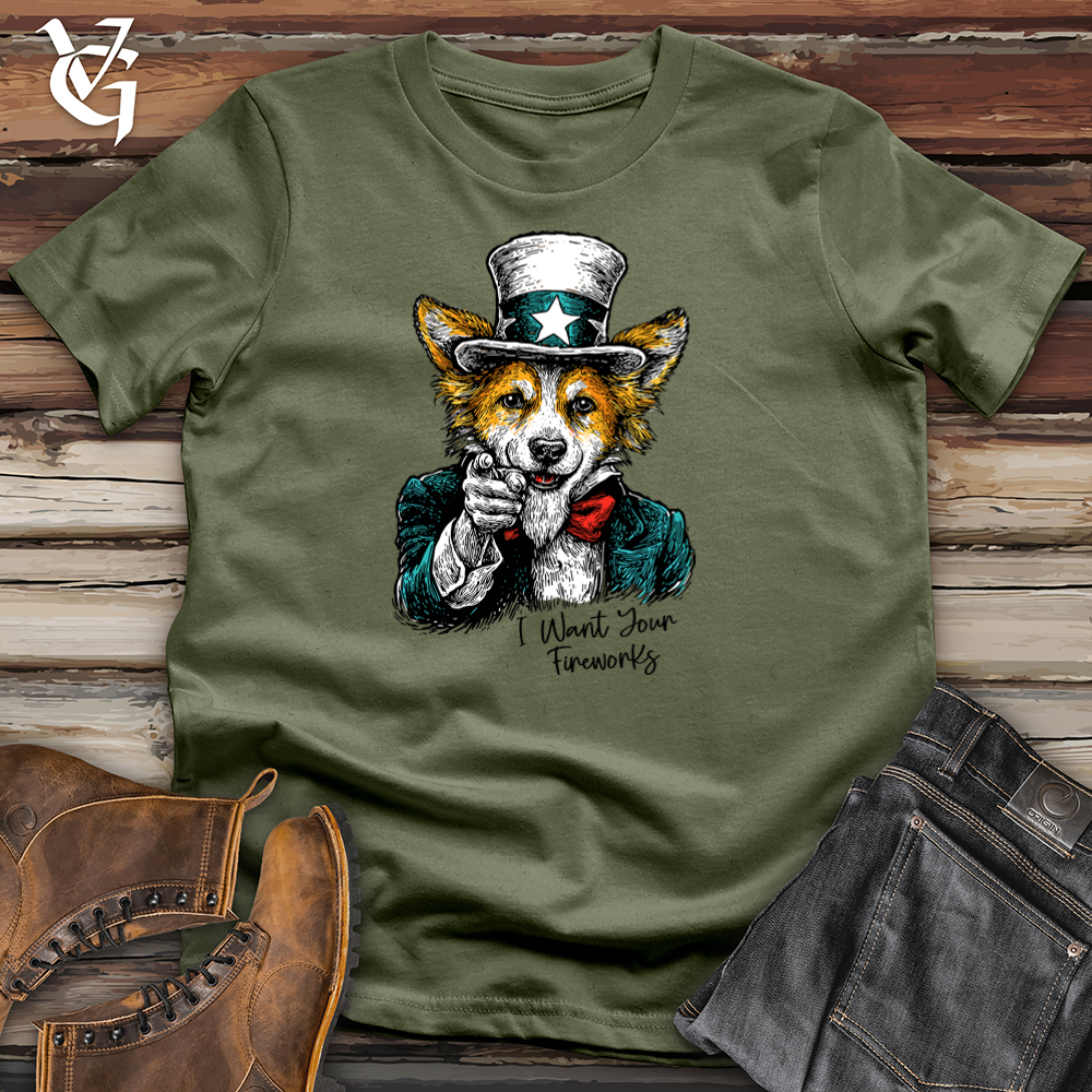 Viking Goods I Want Your Fireworks Softstyle Tee Military Green / L