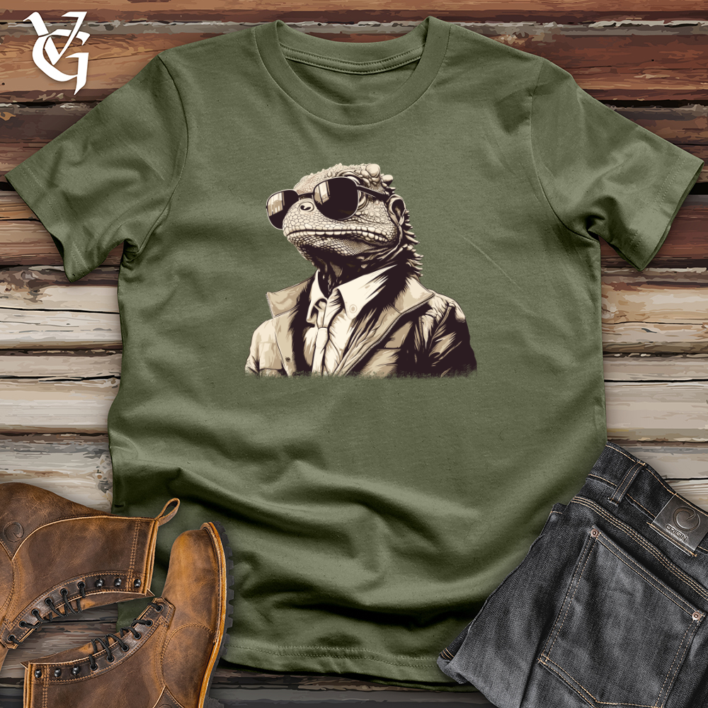 Viking Goods Iguana Rebel Attire Softstyle Tee Military Green / L