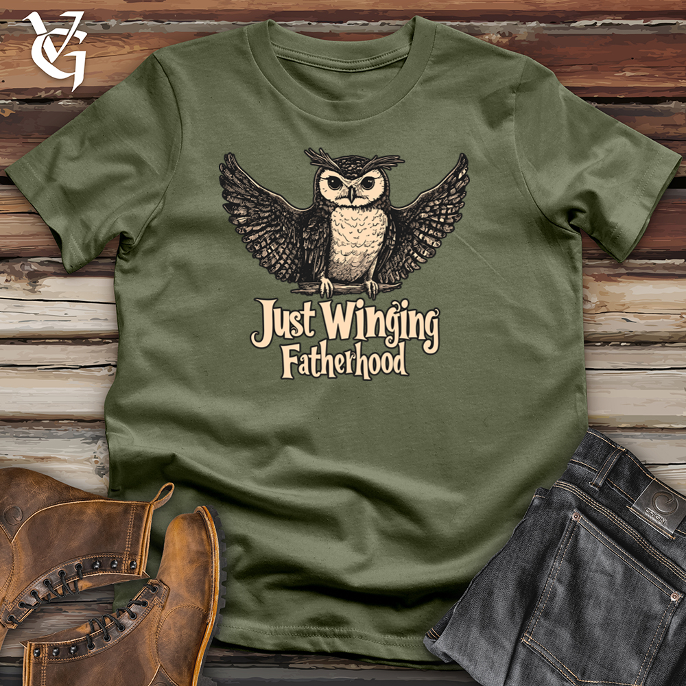 Viking Goods Just Winging Fatherhood Softstyle Tee Military Green / L