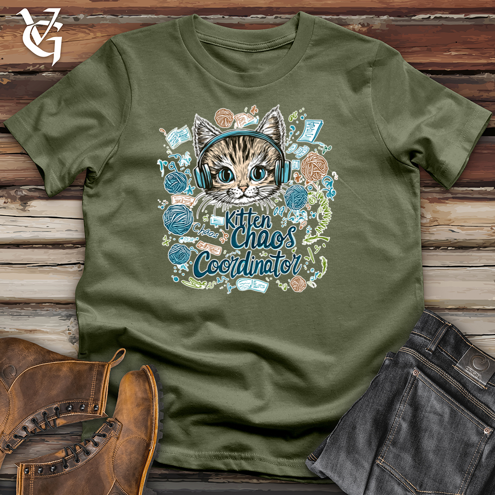 Viking Goods Kitten Chaos Coodinator Softstyle Tee Military Green / L