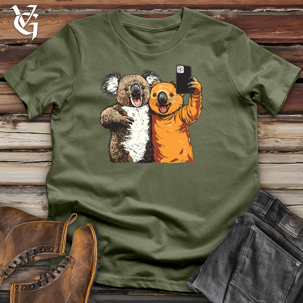 Viking Goods Koala Selfie Softstyle Tee Military Green / L