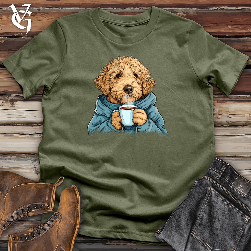 Viking Goods Labradoodle Cozy Beverage Softstyle Tee Military Green / L