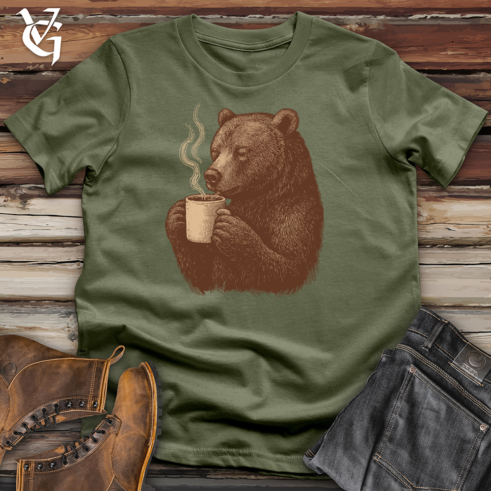 Viking Goods Latte Bear Tee Military Green / L