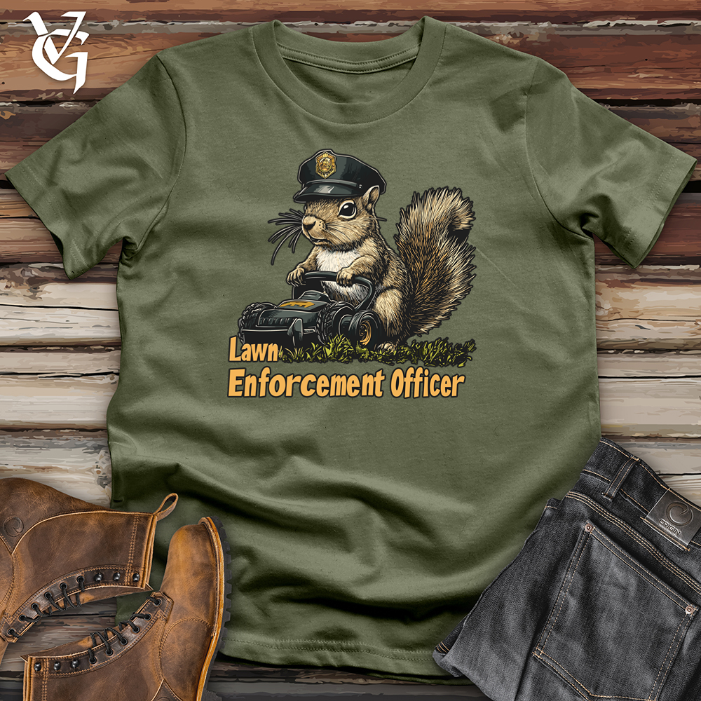 Viking Goods Lawn Enforcement Officer Softstyle Tee Military Green / L