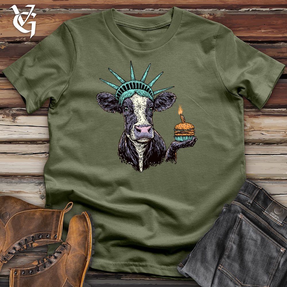 Viking Goods Liberty Cow Softstyle Tee Military Green / L