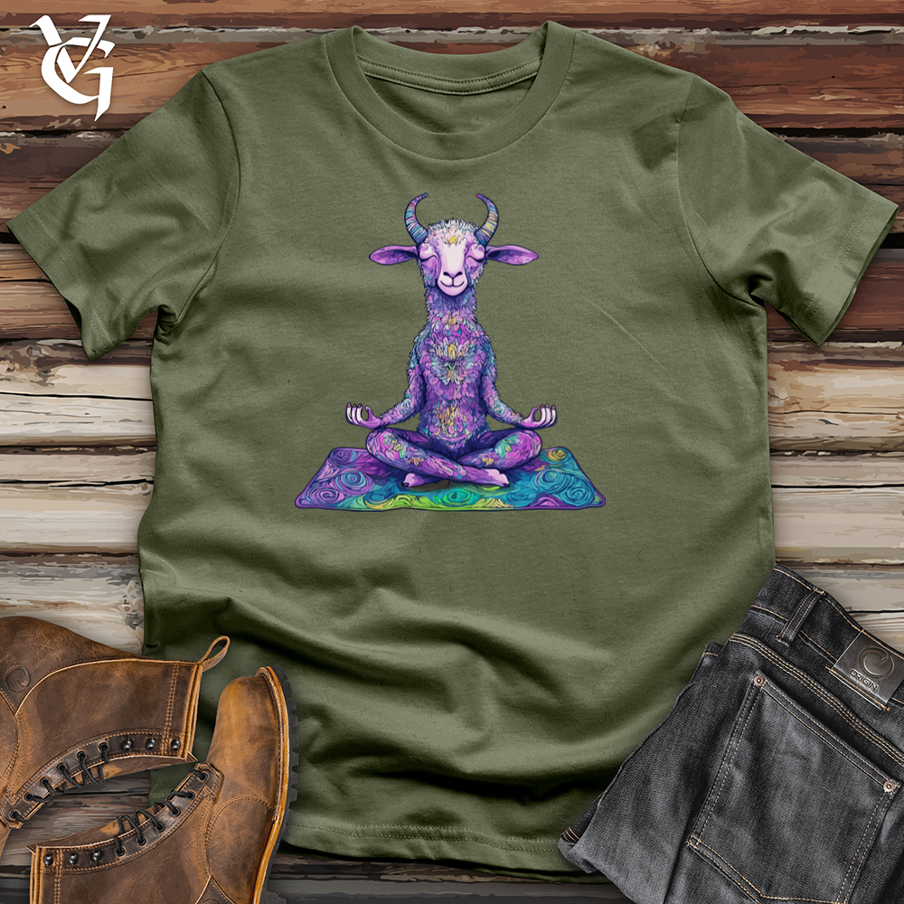 Viking Goods Llama Yoga Pose Softstyle Tee Military Green / L